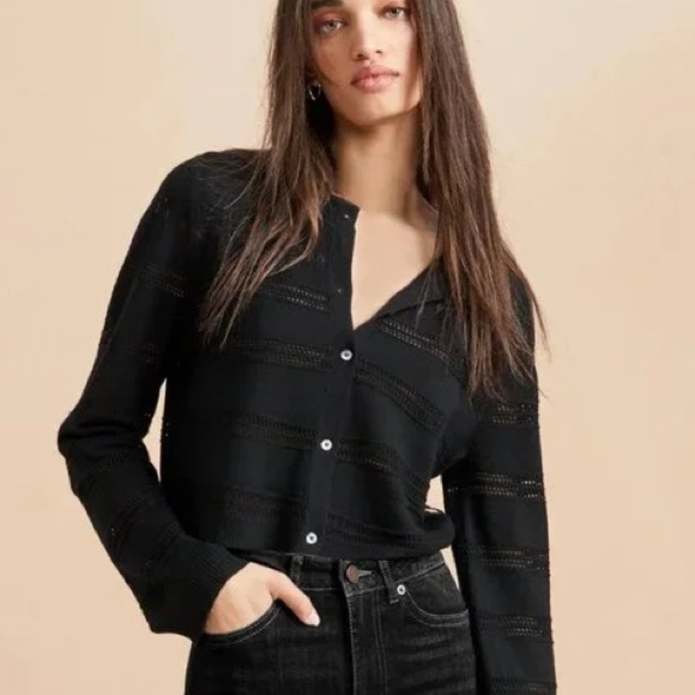 Black Button-Up Cardigan
